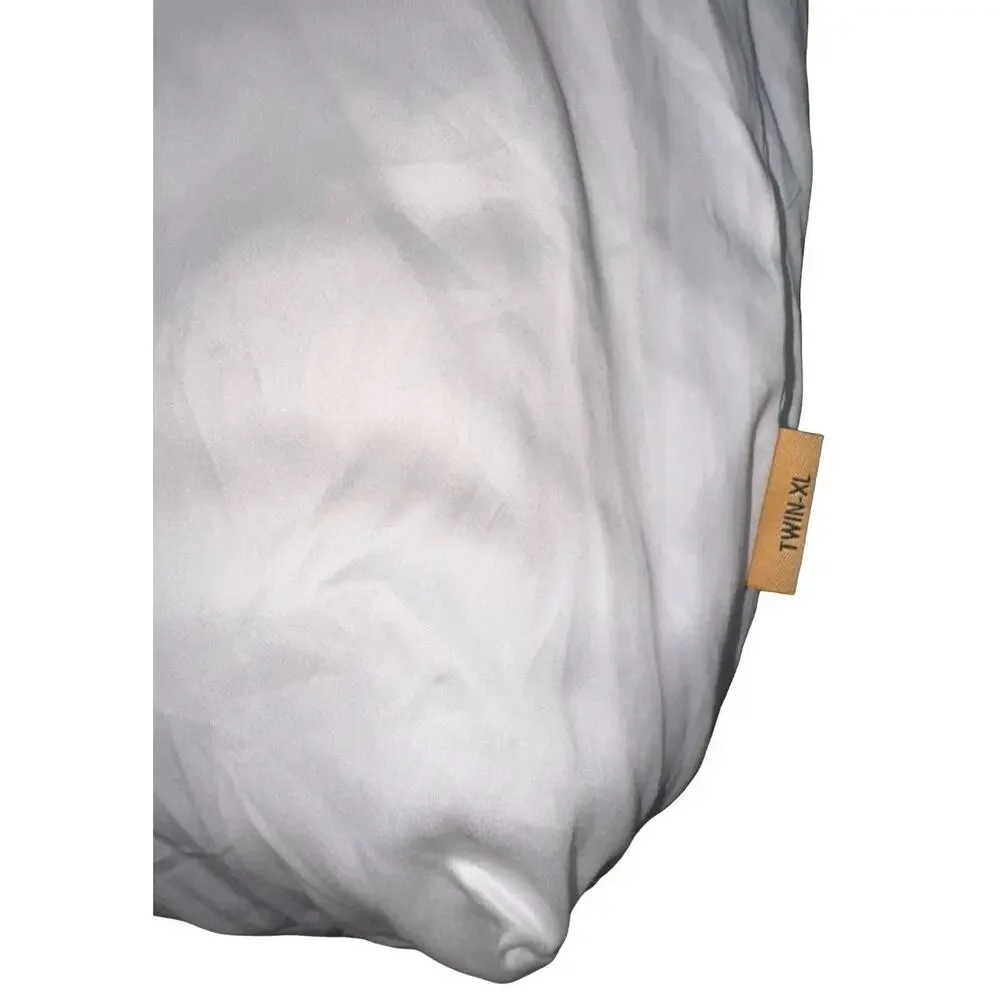 Quince Signature Giza Cotton Sateen Twin Sheet Set White NWOT 3 Pc Bedding